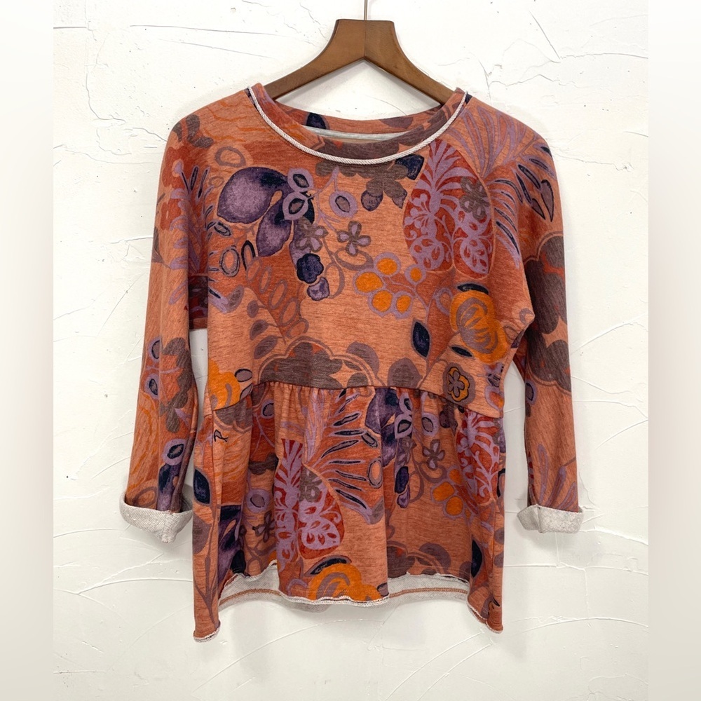 Anthropologie Saturday Sunday Colleen Floral Baby Doll Sweatshirt​ - Picture 7 of 9